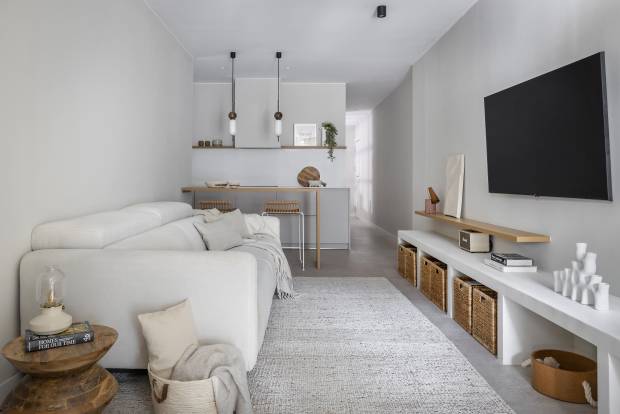 $!Interiorismo | Un piso de 65 m² con tres dormitorios y vestidor, por Brákara Studio