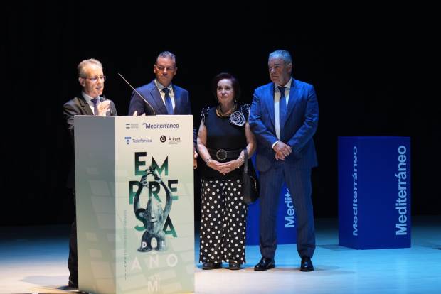 $!Alejandro Bellido, durante su parlamento en la gala de Empresa del Año de Castellón.