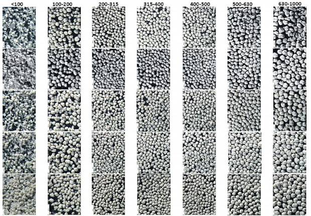 $!Fig. 1. Morfología de microgránulos híbridos comparados con polvos de proceso tradicionales.