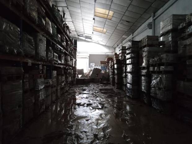$!VÍDEO | Azulejos Moncayo estima en más de 500.000 euros las pérdidas tras las inundaciones de Cuarte de Huerva