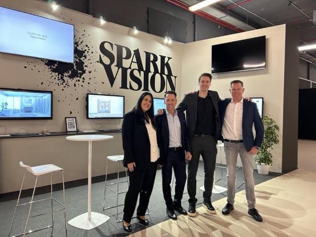 $!El espacio de Spark Vision en la reciente edición de la feria de Cevisama, celebrada en Feria Valencia.