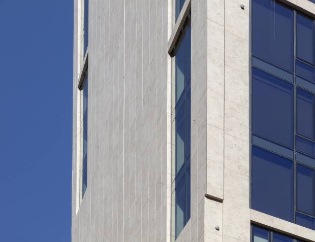 $!Detalle del revestimiento de fachada Neolith en 570 Broome, Nueva York.