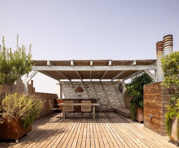 $!La terraza del inmueble barcelonés.