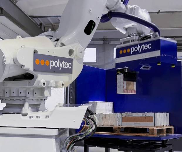 $!Robot de picking para cajas de azulejos de Polytec.