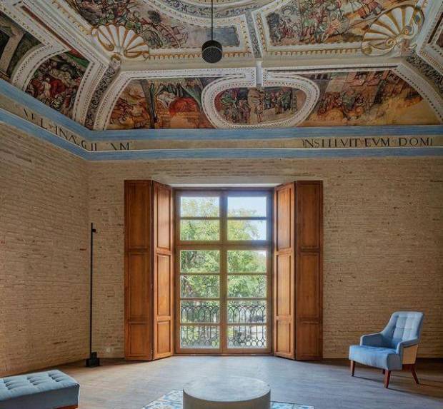 $!La restauración del hotel de la cadena Axel de València destapa unos frescos del siglo XV