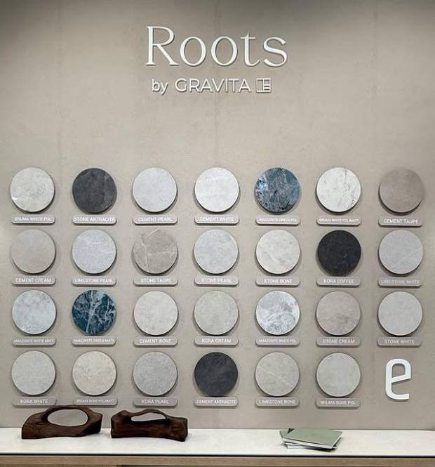 $!Roots by Gravita en el estand de Ecoceramic en Cersaie.