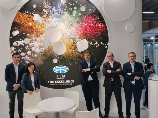 $!El equipo de Xieta en el Pabellón 33 de Cersaie 2025.