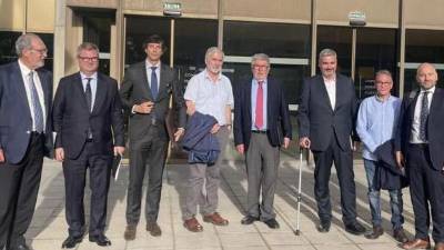 Imagen de la primera reunión, en la que las patronales y agentes sociales acudieron a Madrid el 27 de abril.