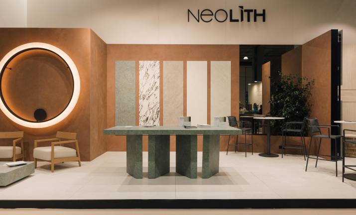 Neolith despliega su nuevo lenguaje material en Feria Valencia con dos espacios