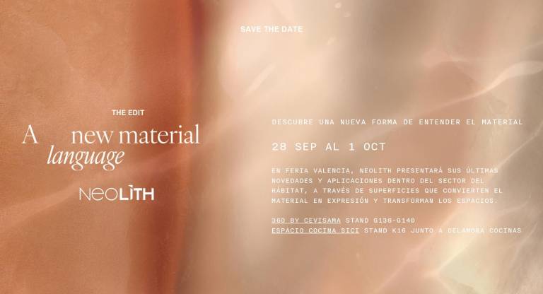 Neolith mostrará sus novedades en Valencia durante una semana clave para el hábitat y el diseño