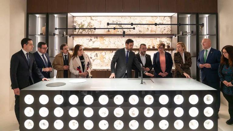 Inauguración de la pasada edición de la Muestra Internacional de Porcelanosa Grupo.