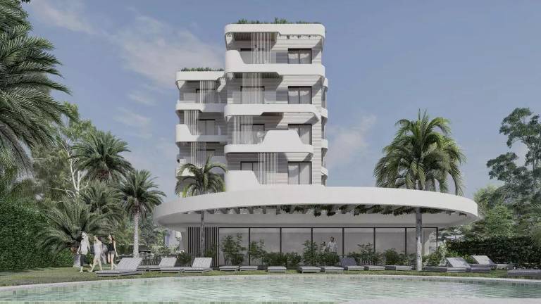 Complejo de hotel-apartamento que Intelier impulsa en Benicàssim, en el espacio que anteriormente ocupaba el hotel Azor.