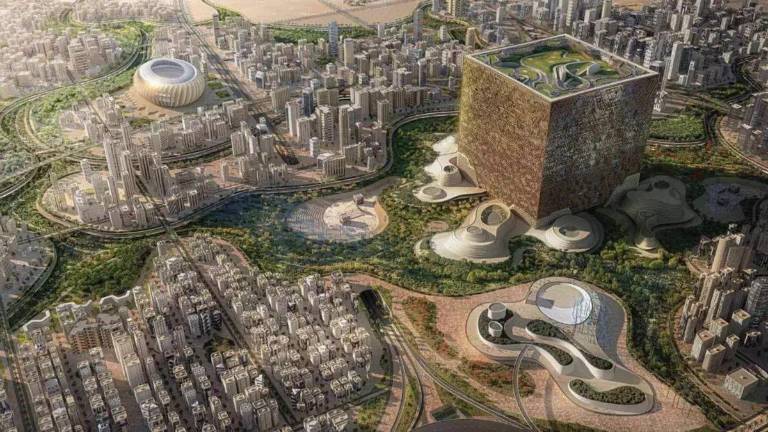 Mukaab, así es el nuevo rascacielos cúbico que ‘destronará’ al Burj Khalifa