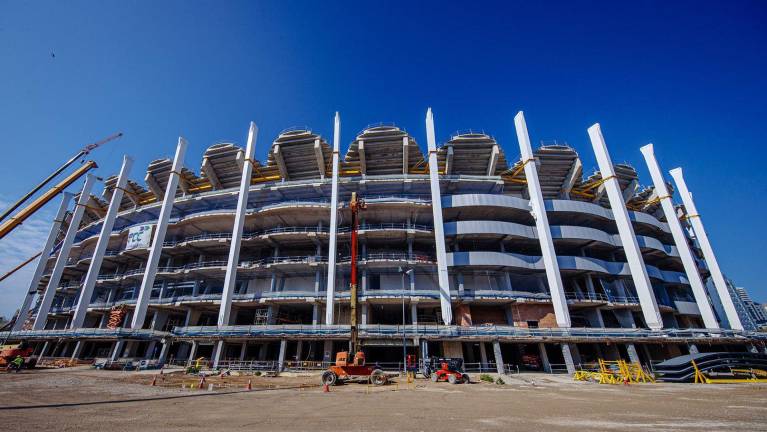 El Nou Mestalla avanza: ya se instalan pilares y anillos de compresión de su cubierta rumbo a su apertura en 2027