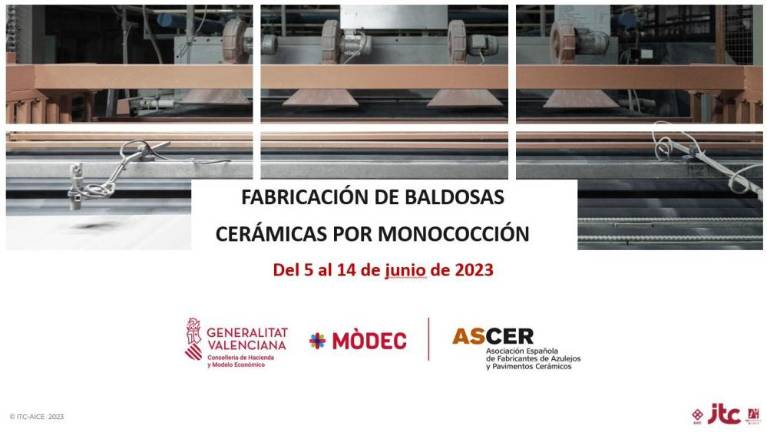 Ascer ultima un curso gratuito sobre fabricación de baldosas cerámicas por monococción en modo presencial y on line