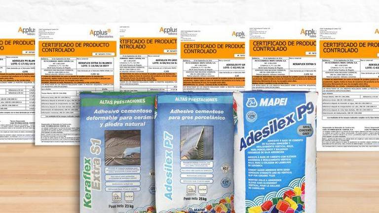 Mapei audita Adesilex P7, Keraflex Extra S1 y Adesilex P9