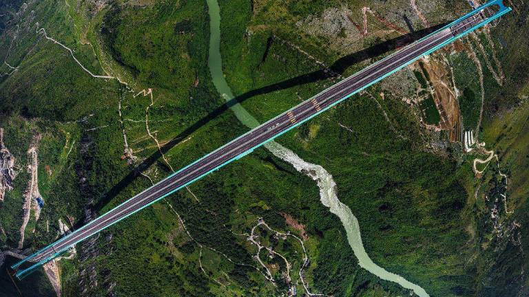 Más de 600 metros de altura: así es el nuevo puente más alto del mundo