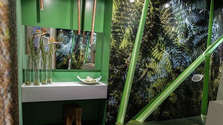 Jungle bath, naturaleza exuberante en el baño