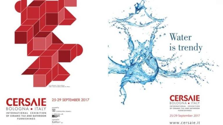 Metamorfosis cerámica y el agua como moda, en Cersaie