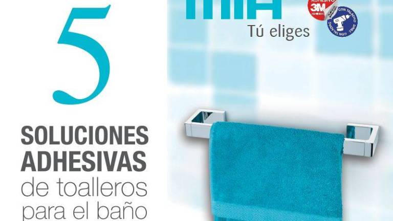 Cinco soluciones adhesivas de toalleros de Baño Diseño