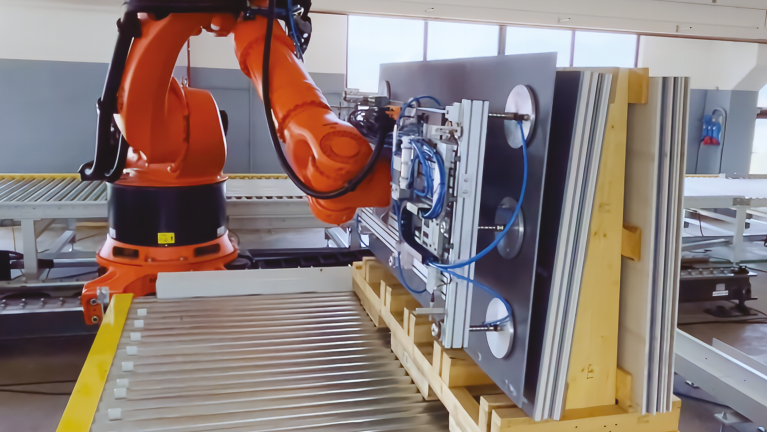 Polytec revoluciona la logística cerámica con un robot de picking que automatiza la preparación de palés multirreferencia