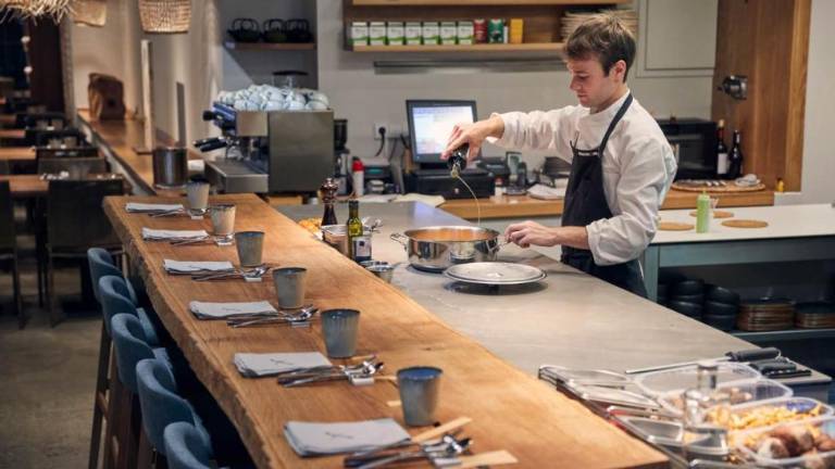 Los acabados de Ascale, en el restaurante Xavier Pellicer en Barcelona