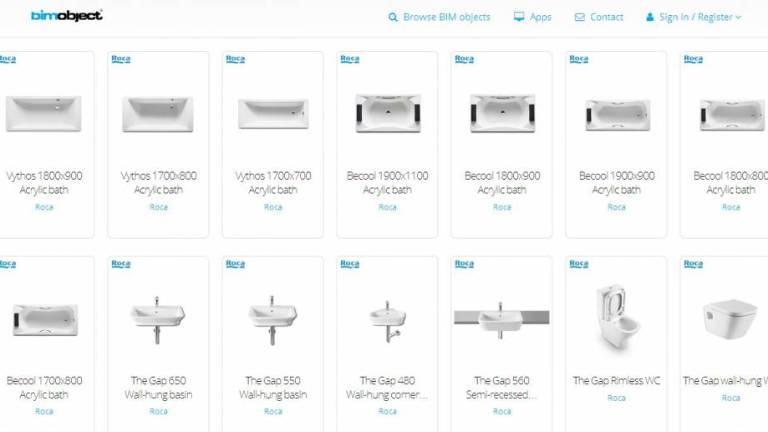 Roca lanza sus primeros productos bajo la tecnología BIM