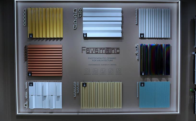 De piscinas a celosías: la cerámica extrusionada de Gresmanc Group en Cersaie