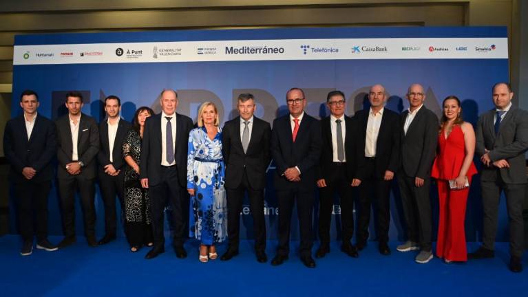 El ‘photocall’ antes de la gala de entrega de los premios Empresa del Año 2025 en el Auditori de Castelló.