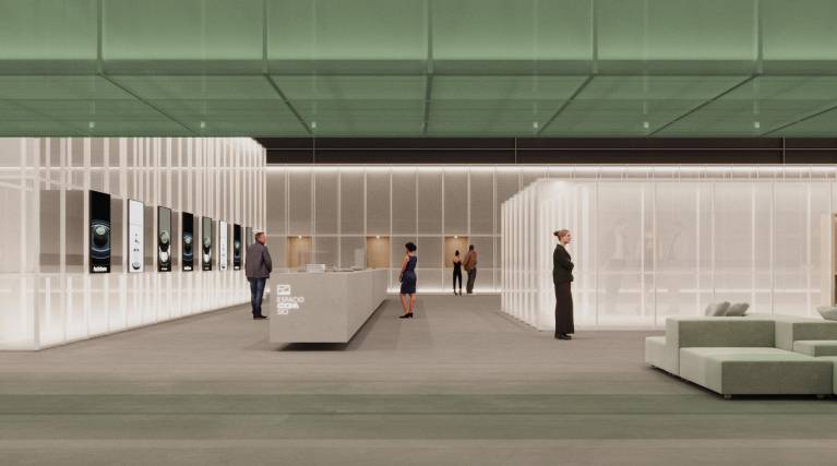 Francesc Rifé crea una arquitectura translúcida para AMC Kitchen Lab de Espacio Cocina SICI